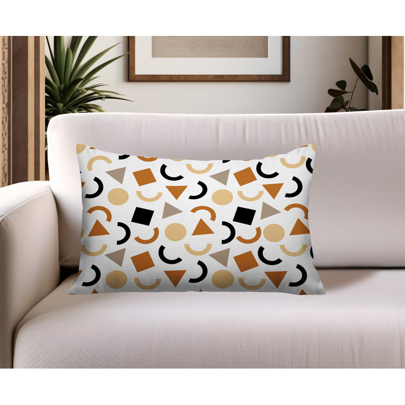 Coussin lombaire réversible intérieur / extérieur Fazzal, Rectangle H 18 po x l 25 po, Orange