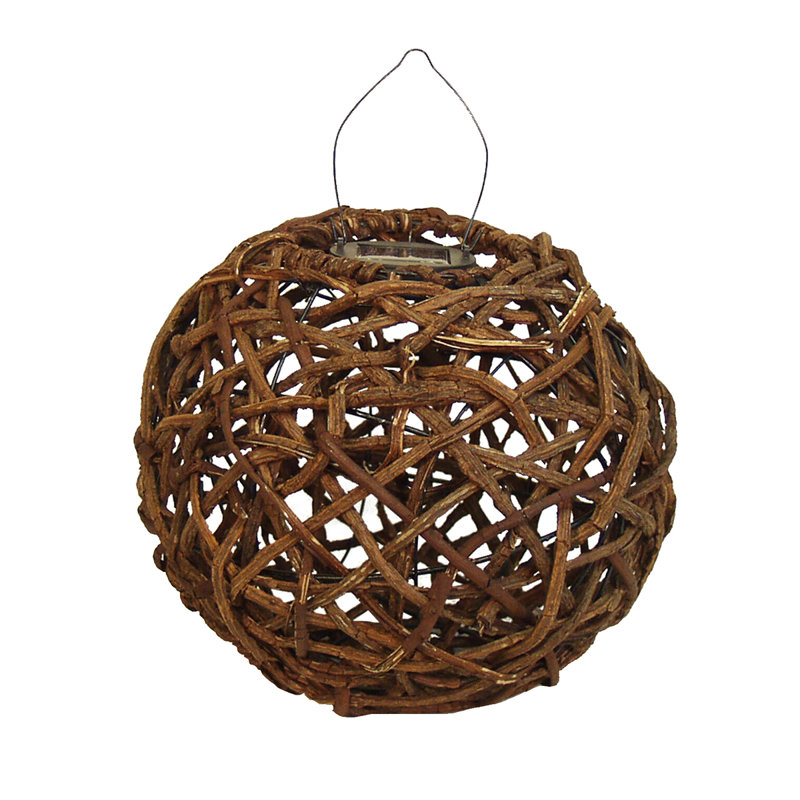 Lanterne solaire en rotin Lumisphere