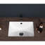Lavabo de salle de bain en céramique 18,5 "x 13,5" avec trop-plein - blanc, encastré moderne, teinture pour différents environnements blanc encastré 18,5 "x 13,5", et divers espaces tendance