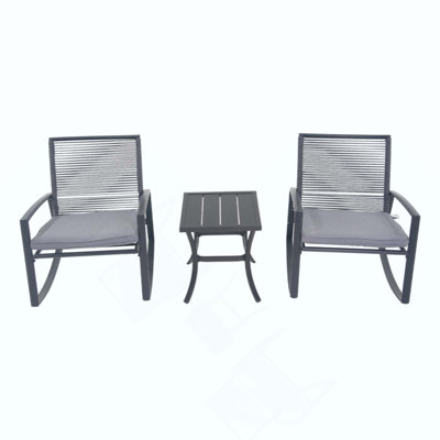 Ensemble de conversation bistro en métal pour 2 personnes