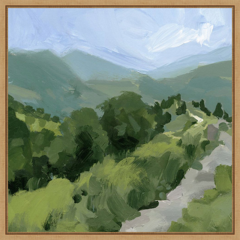 «Tree Lined Path I» par Victoria Barnes, reproduction d'art sur toile encadrée, H 22 po x l 22 po