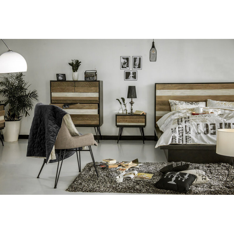 Blaze Solid Wood Bed, European Double (140 x 200 cm)