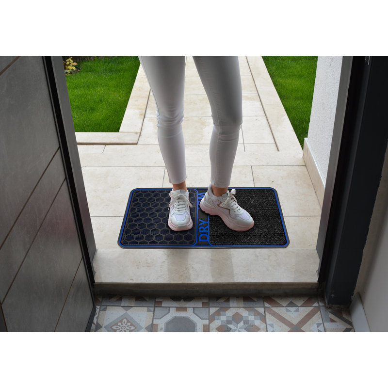 Demeatrice Non-Slip Doormat, Blue