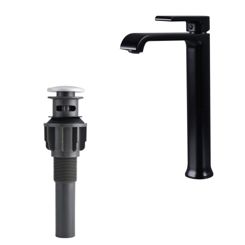 11.61" Bathroom Faucet Single Handle Tall Vessel Sink Faucet, Vanity Bathroom Faucet Basin Mixer Tap with Pop Up Sink Drain