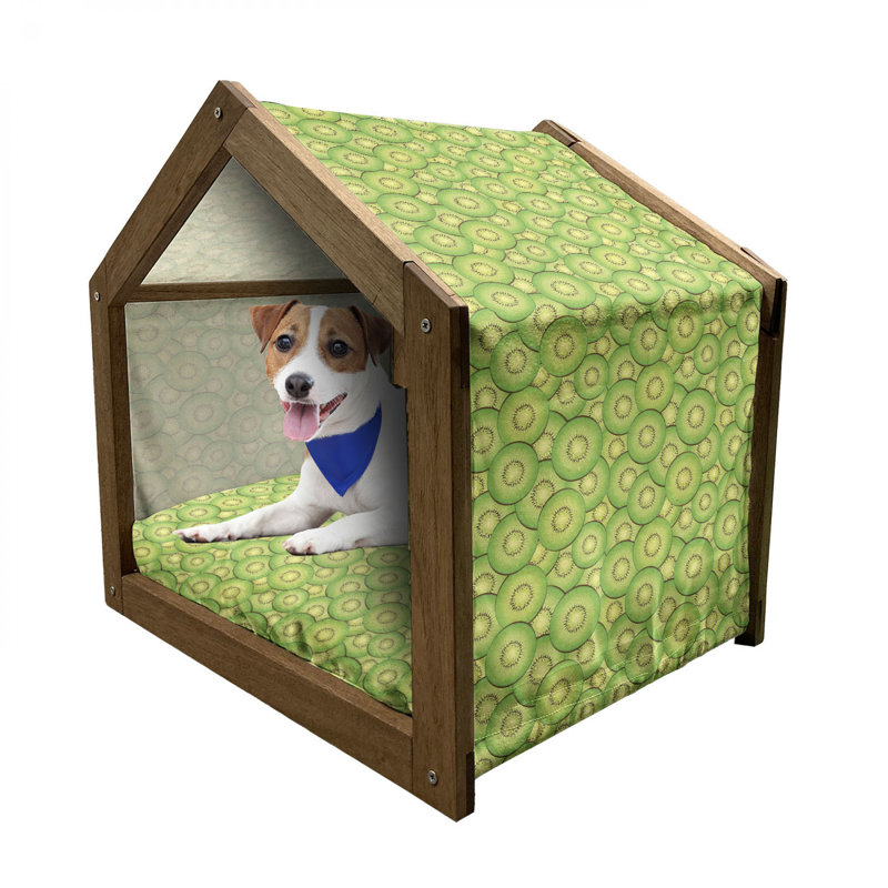 Niche pour chien en bois vert, H 25,59 po x l 29,53 po x P 21,65 po