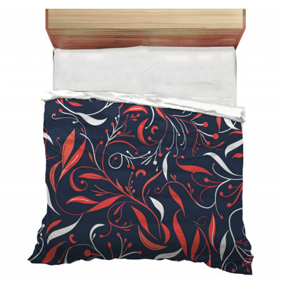 Édredon floral en microfibre / polyester