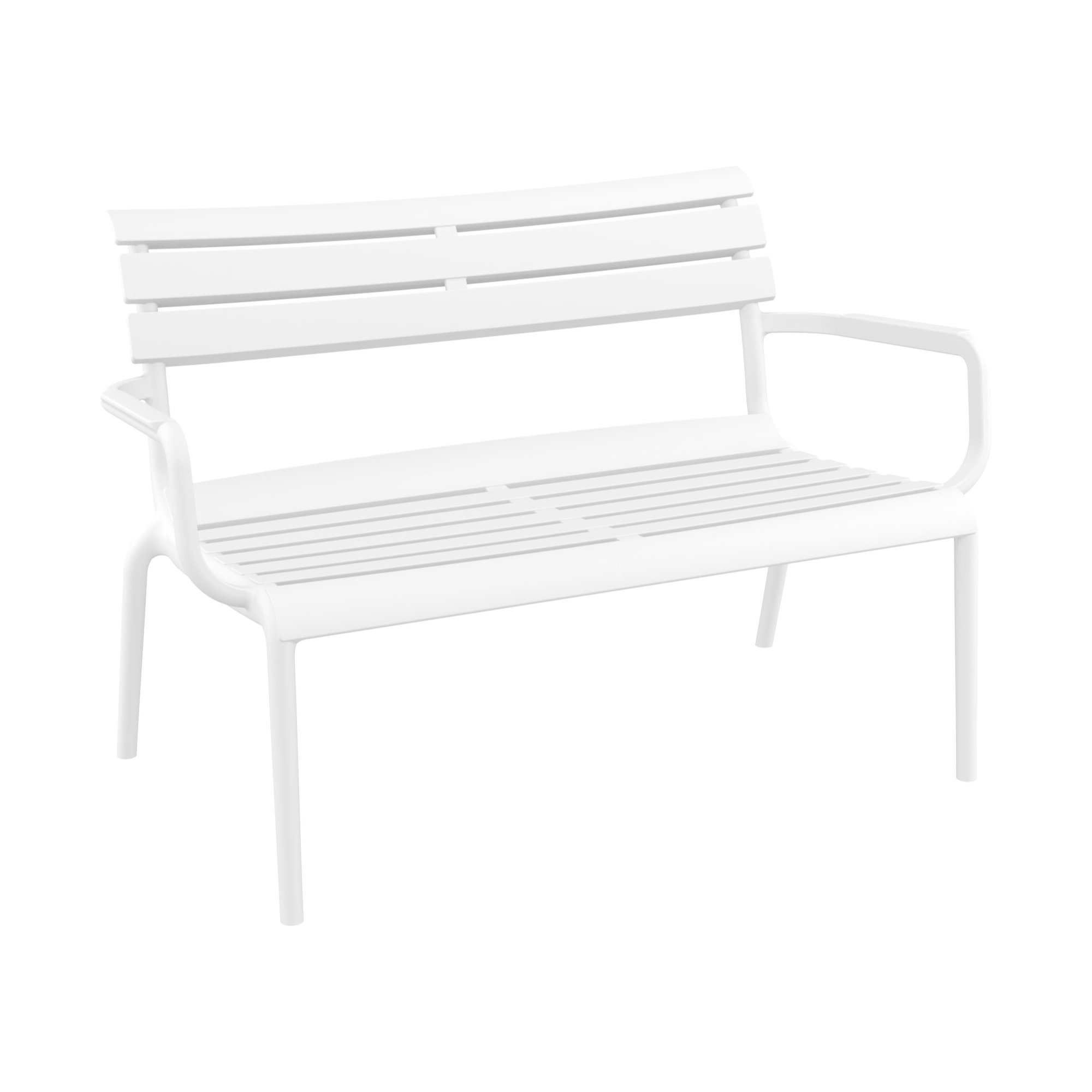 Ruta Paris 46'' Outdoor Bench, White