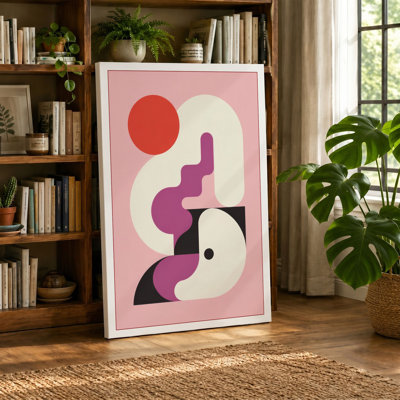 Abstract Composition in Profile Mid-Century - Wrapped Canvas