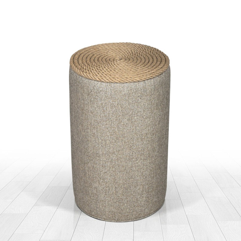12.2'' Wide Round Footstool Ottoman