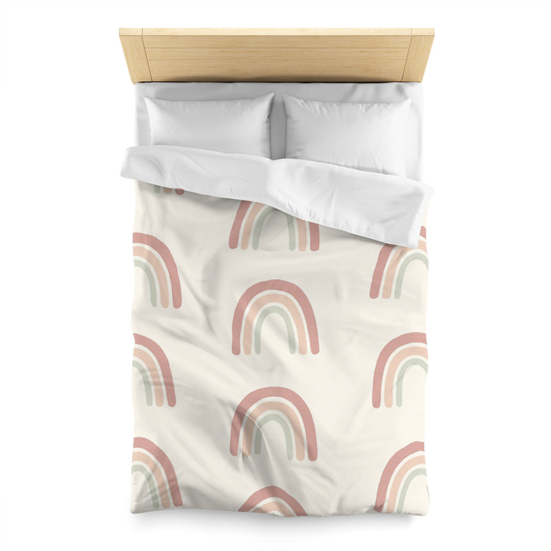 Microfiber Duvet Cover Boho Style, Design 89, Cream, Twin Duvet Cover