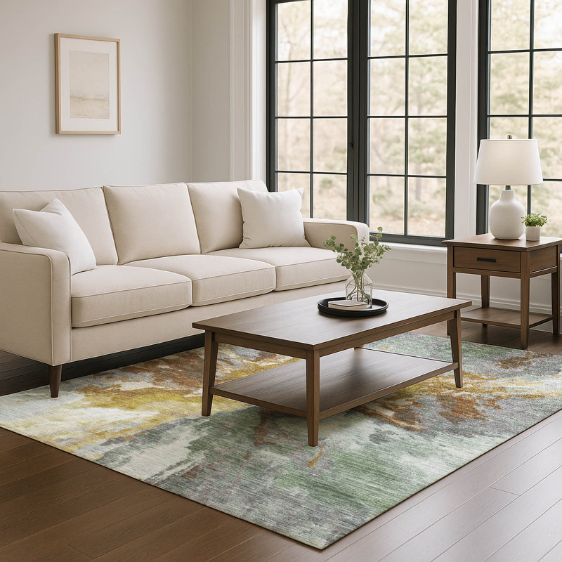 Premium Machine Washable Marasco AMF1632 Modern Rug, Rectangle 10' x 14'
