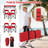 Double Beach Chair with Adjustable Canopy Oversized Folding Camping Chair Red-1200060628