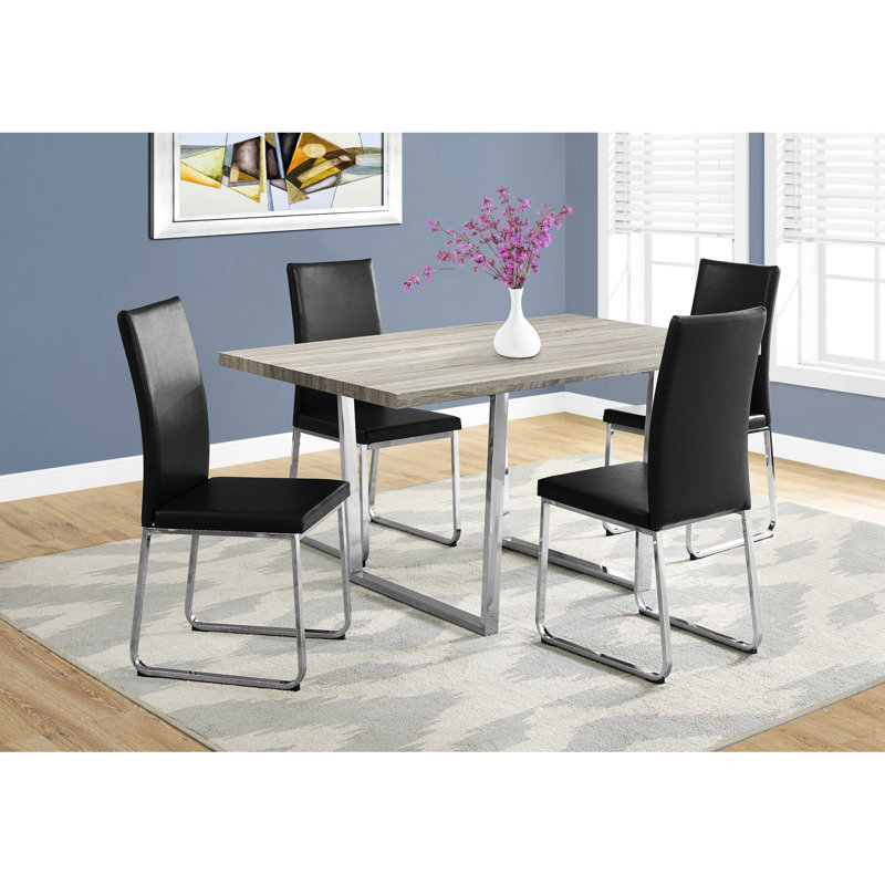 Table de salle à manger taupe 60 po : Design moderne et polyvalent, style contemporain, idéale pour les cuisines