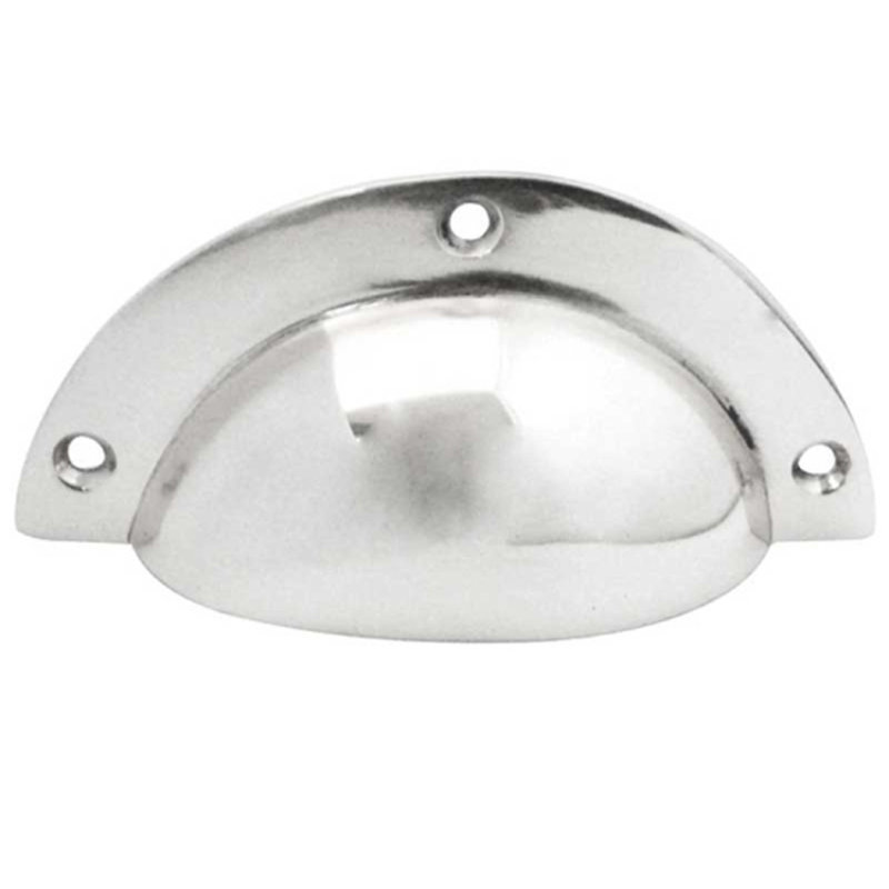 PC 8 3/8cm centre Cup/Bin Handle, Polished Chrome