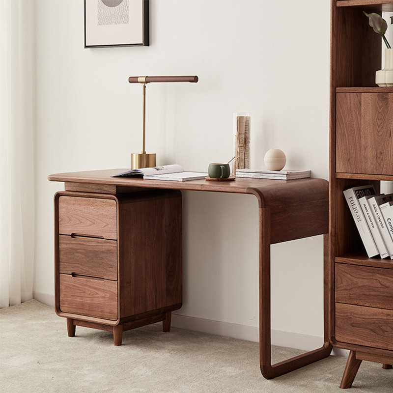 Solid wood office desk, 29.92" H x 55.12" W x 21.65" D