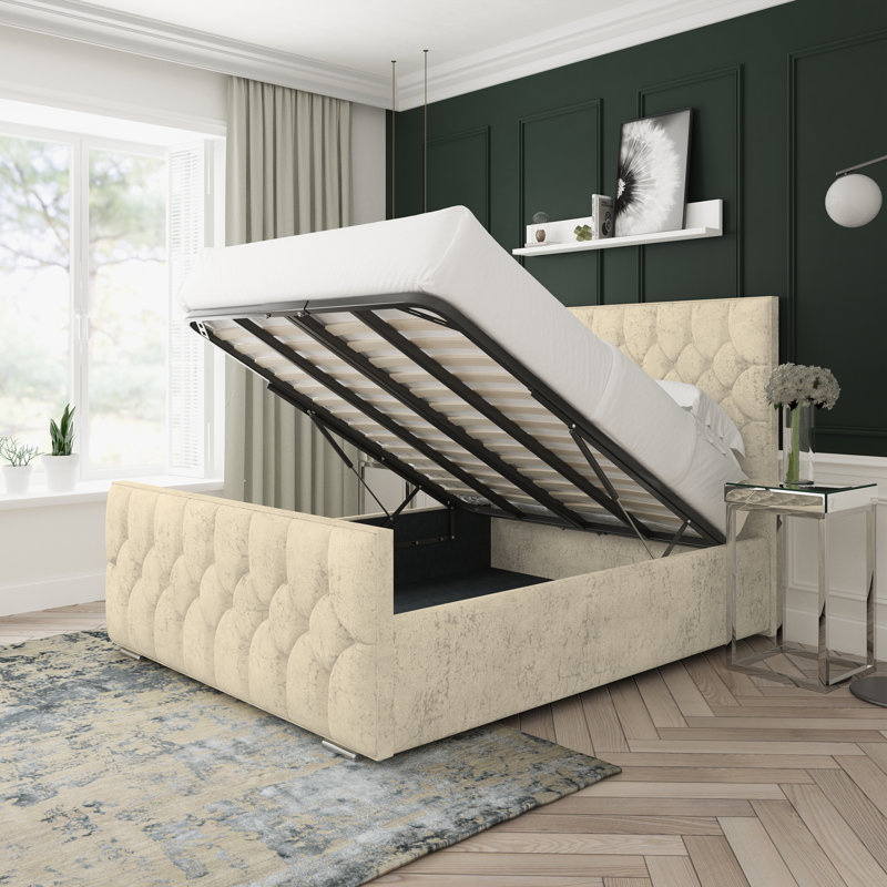 Upholstered Divan Bed, Kingsize (5'), Oatmeal