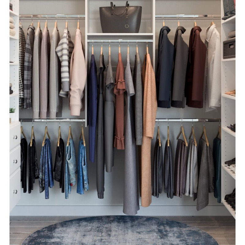 Ensemble de démarrage pour système d'organisation de garde-robe l 48 po à l 96 po Grid