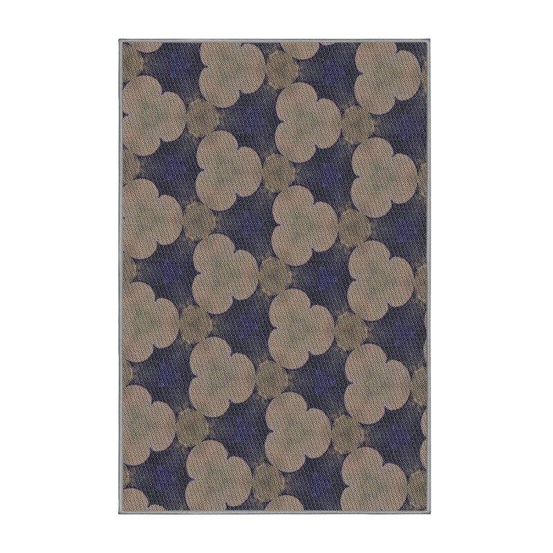 Tapis de zone brun à motif, Rectangle 5 pi x 7 pi