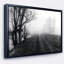 «Black and White Misty Landscape Panorama», reproduction de photo sur toile tendue encadrée-26686474