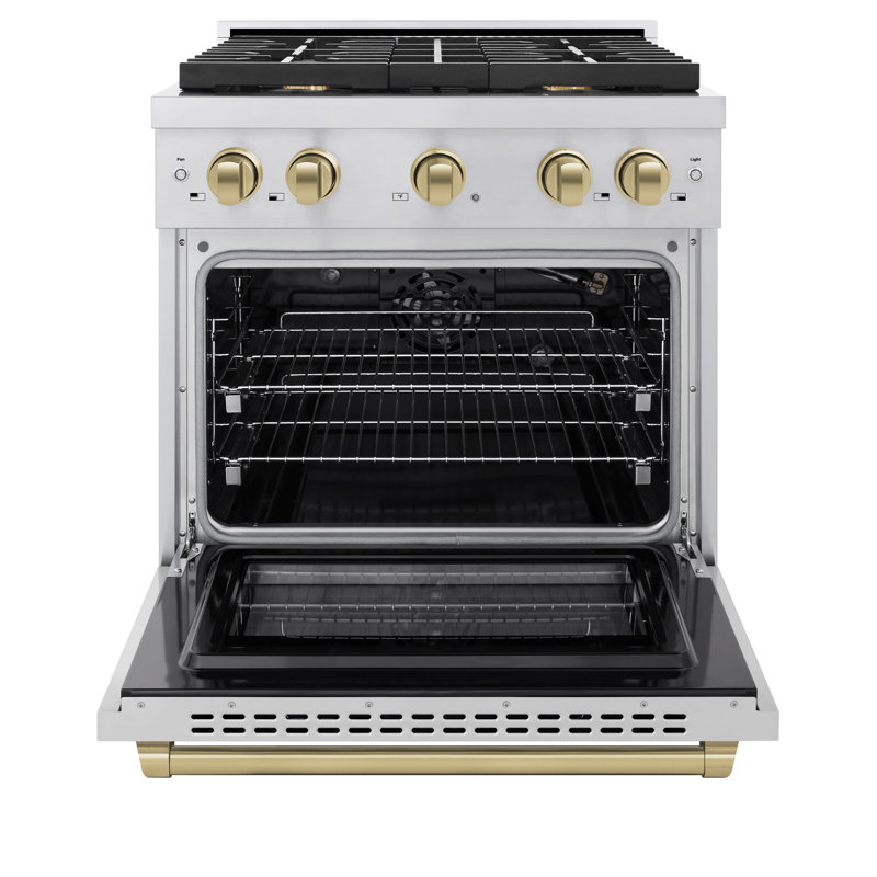ZLINE Autograph 36" Paramount Dual Fuel Range w/ 6 Burners & Champagne Bronze Accents (SDRZ-36-CB), 4.2 cu ft, 4 burners