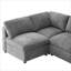 Ensemble de canapé modulaire en chenille 6 places avec repose-pieds-1535220357
