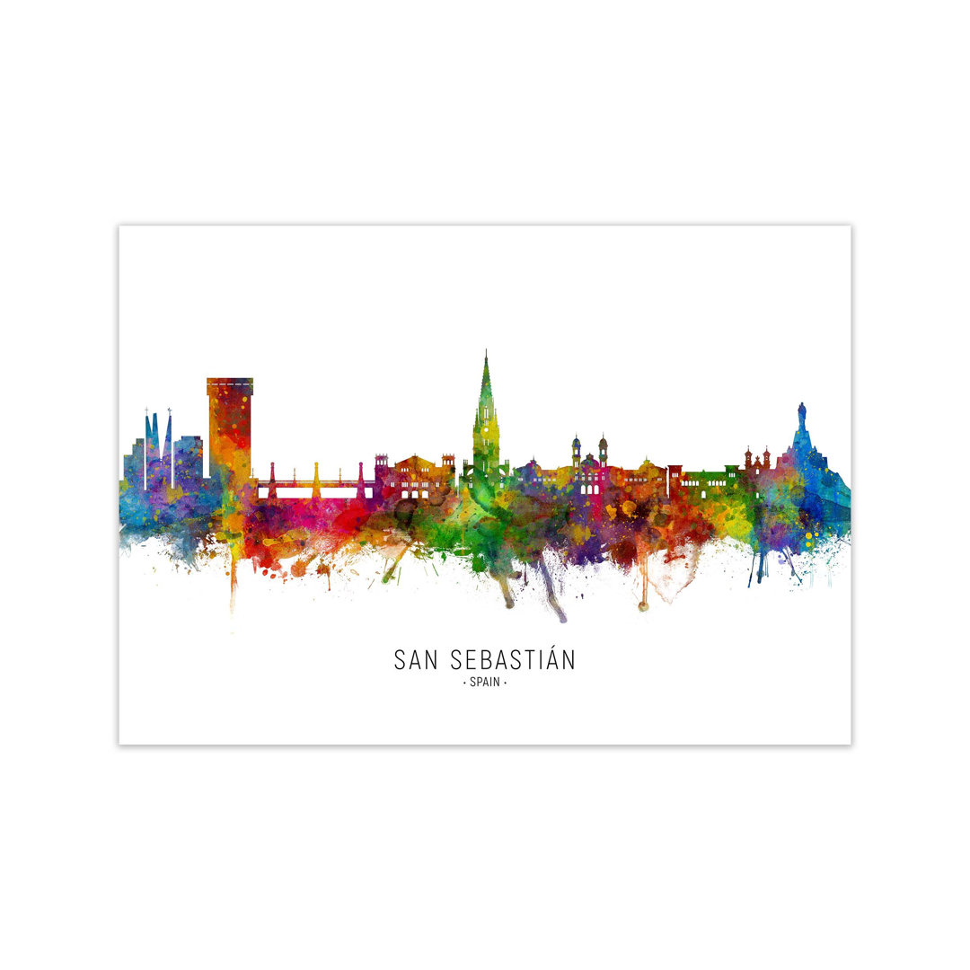 San Sebastian Spain Skyline by Michael Tompsett - Print