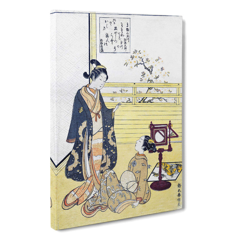 Teenage Boy & Girl by Harunobu Suzuki - Wrapped Canvas Print, 60cm H x 40cm W x 3cm D