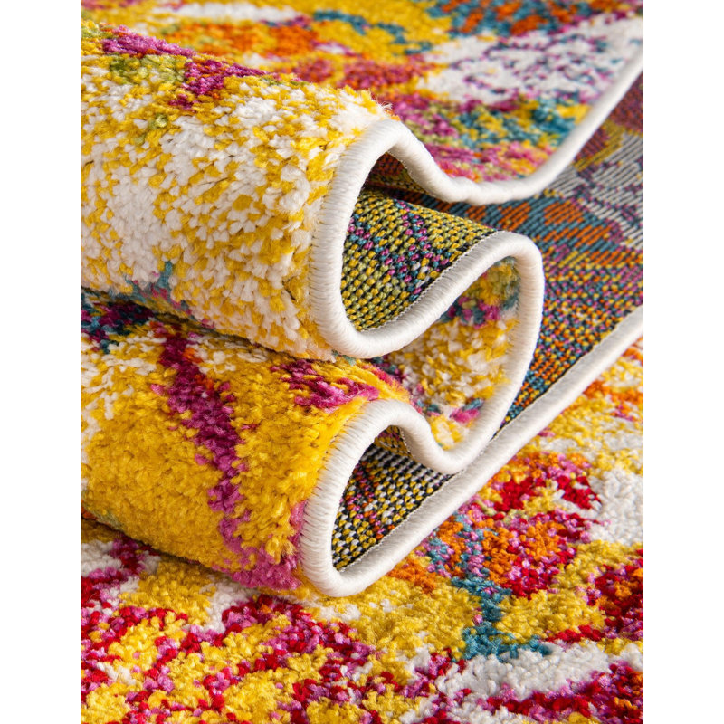 Lorene Floral Ivory Area Rug, Runner 2' x 8'