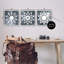 Boho Fractal Patterns par Christine Zalewski - Ensemble de 3 reproductions de cadres photo sur bois-93787120-93787123