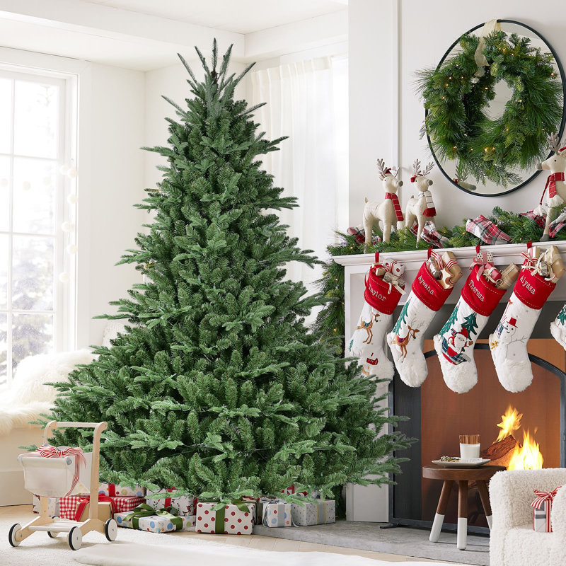Arbre de Noël artificiel vert conique non éclairé, 8'
