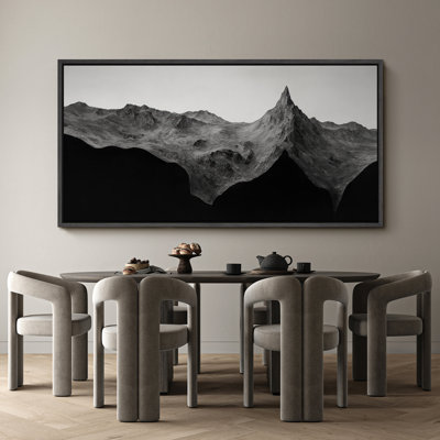Grande impression sur toile encadrée, impression de paysage de montagne pour un décor moderne