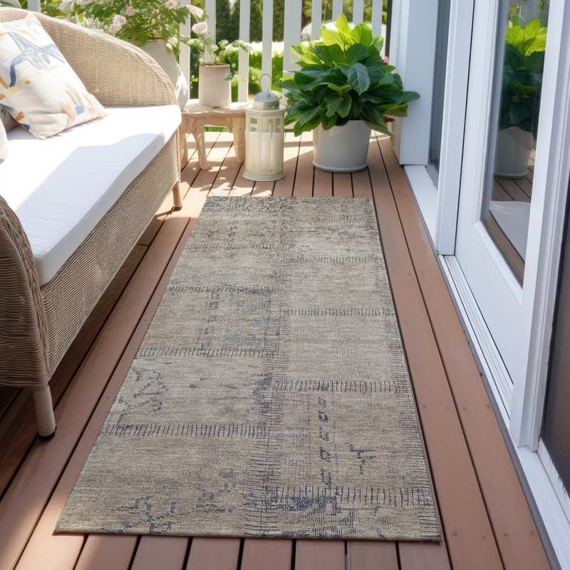 Tapis intérieur / extérieur Mykola, Tapis de couloir 2 pi 3 po x 7 pi 6 po