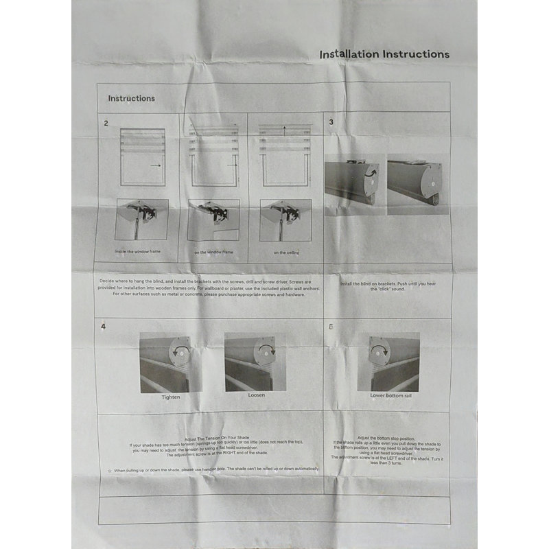 Rideaux occultant sans cordon, L 24 po x L 72 po, Blanc