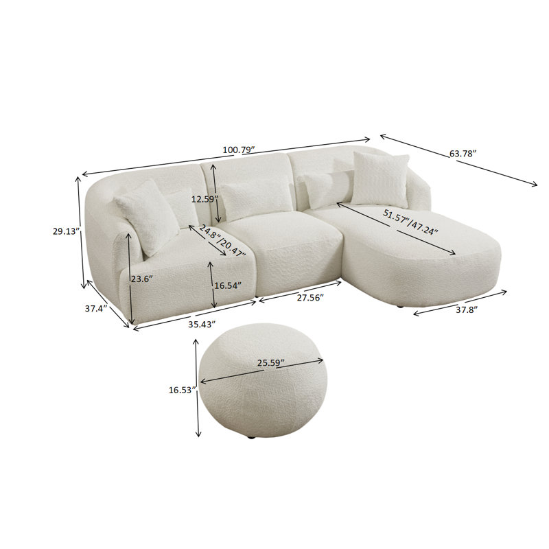 Convertible Sectional Sofa Couch With Chaise