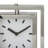 Glam Stainless Steel Mechanical Tabletop Clock in Silver
