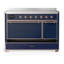 Majestic III Series 48 Inch Induction Range with 6 Induction Elements in Antique White (Chrome Trim)-1345769240-1345769252