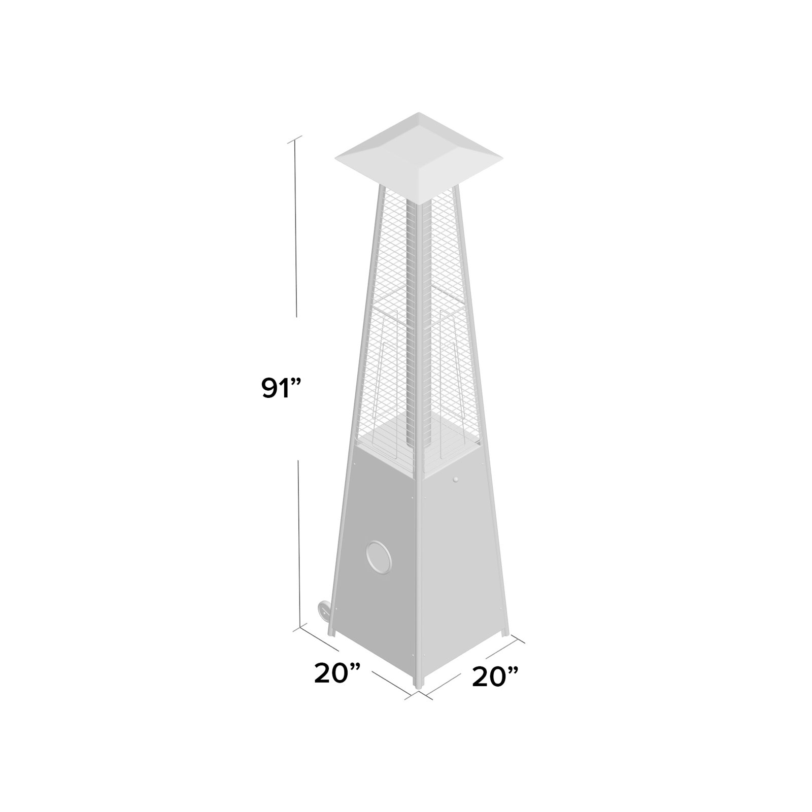 Kelcea 40,000 BTU Propane Patio Heater, Hammered Bronze