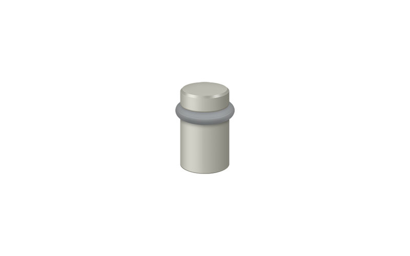 Deltana UFB5000U15 Round Universal Floor Bumper 2", Solid Brass in Brushed Nickel, Brushed Nickel