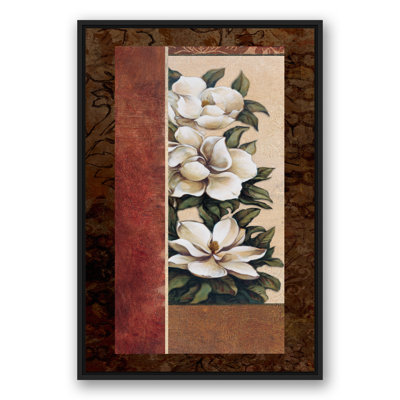 Panneau de magnolia encadré sur toile