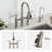 KRAUS Allyn Transitional Bridge Kitchen Faucet with Pull-Down Sprayhead-50465761-93762420