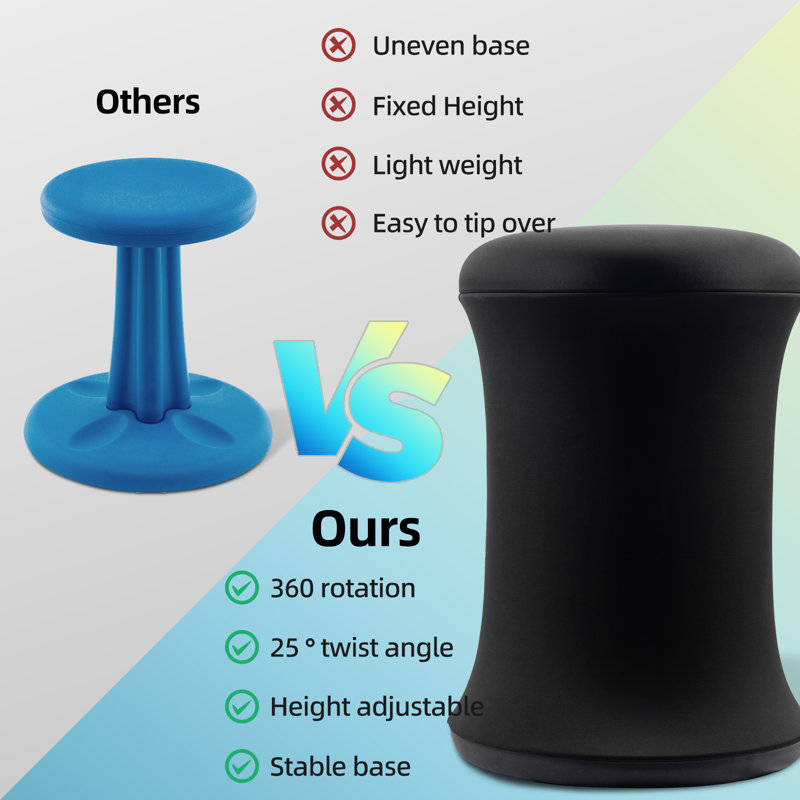 Wobble Stool Wobble Chair Height-Adjustable Active