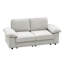 Canapé deux places contemporain Space Contemporary, blanc crème, 200 cm (78,74 pouces), avec rangement dissimulé, sièges et dossier rembourrés en mousse haute densité, 2 compartiments de rangement, format compact 200 cm (79 pouces), confortable et moelleux.