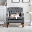 Fauteuil capitonné large de 25,9 po Dabne-136991808