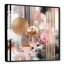 Fantasmes floraux roses et dorés I - Art mural floral abstrait dans le salon