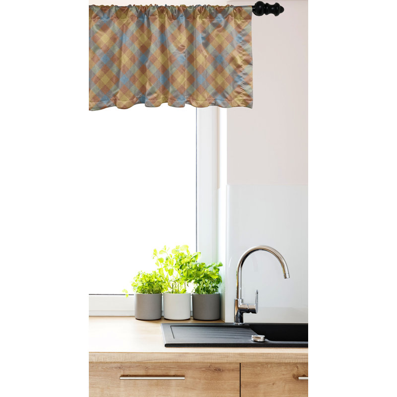 Cantonnière Ambesonne Brown - ensemble de 2 carrés superposés 96829, L 54 po x L 12 po