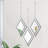 Silver Diamond Shaped Wall Mirror
