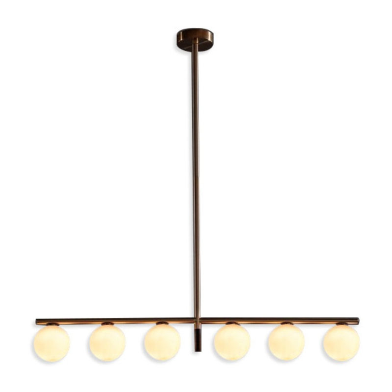 Lustre avec îlot de cuisine Light, Couleurs mélangées, 33" Length x 4" Width x 30" Height, Chrome laqué