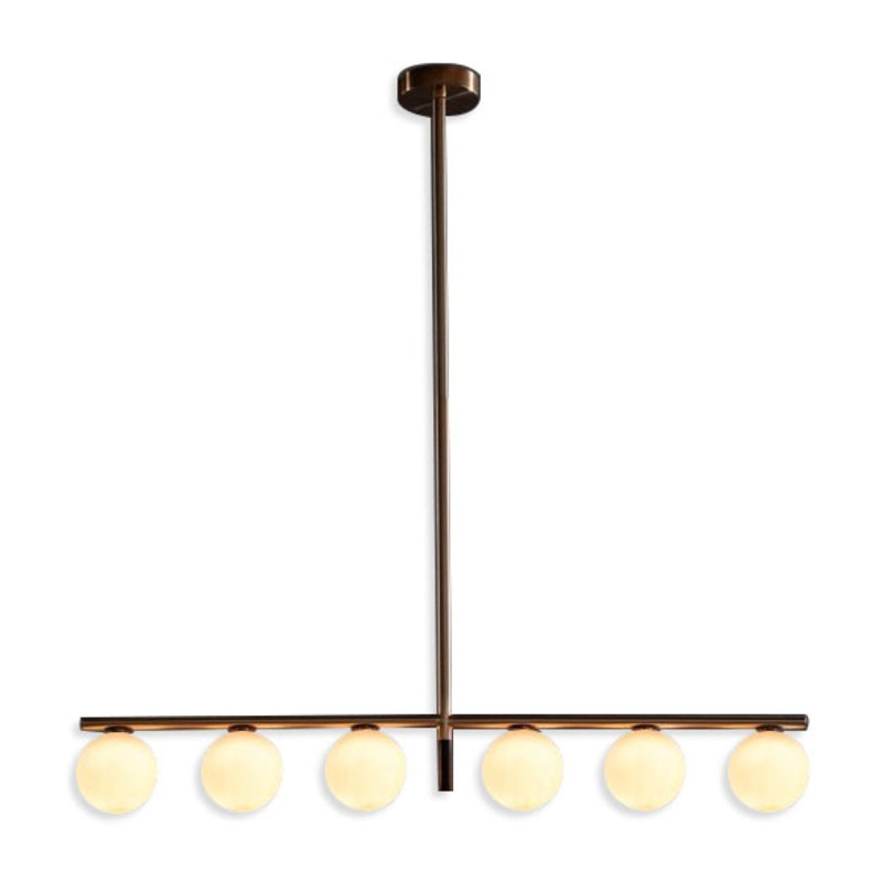 Lustre avec îlot de cuisine Light, Feuille d’or, Gelé, 55" Length x 4" Width x 30" Height