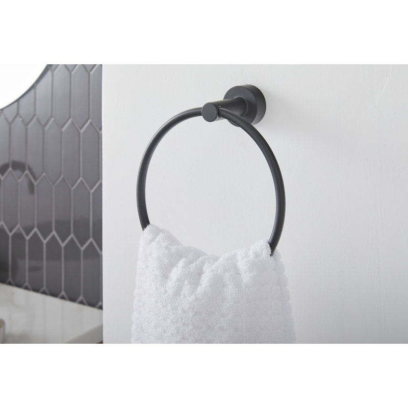 Parma Towel Ring, Satin Black