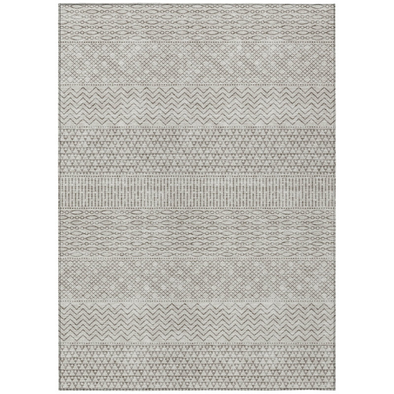 Tisdell Area Rug with Non-Slip Backing, Rectangle 9' x 12'
